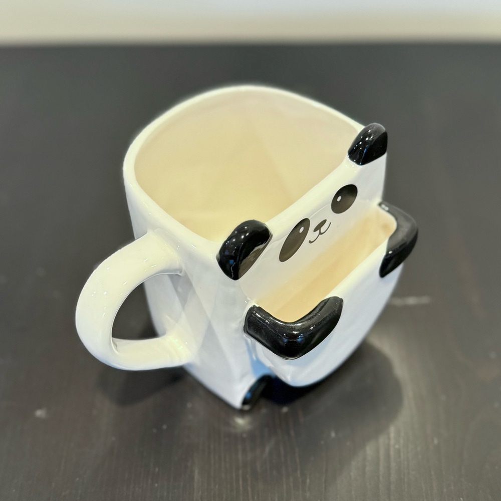 NWT Panda Ceramic Mug With Cookie Holder - Picture 6 of 7